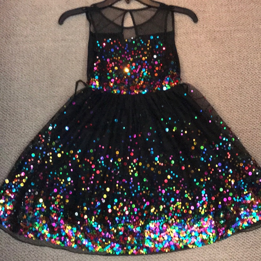 Girls sequin multi-color dress. Gently used.